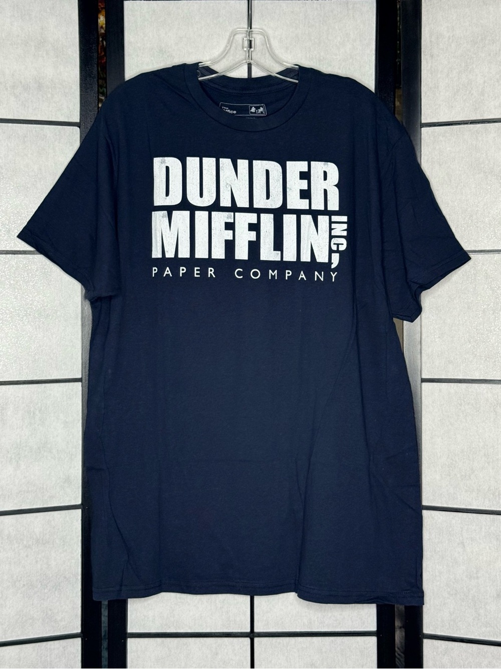 The Office Dunder Mifflin Paper Company Navy Graphic Tee Men’s XL NWOT